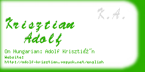 krisztian adolf business card